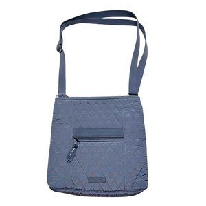 Vera Bradley Durable Microfiber Rustic Blue Quilted Hipster Crossbody NEW